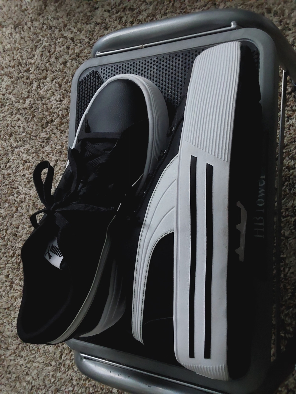 Puma Black and White Platform Sneakers